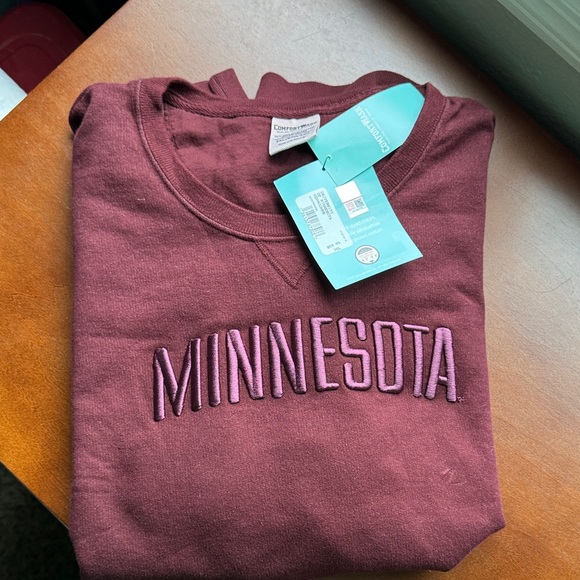 Comfort Wash Sweaters - Maroon Minnesota Sweatshirt